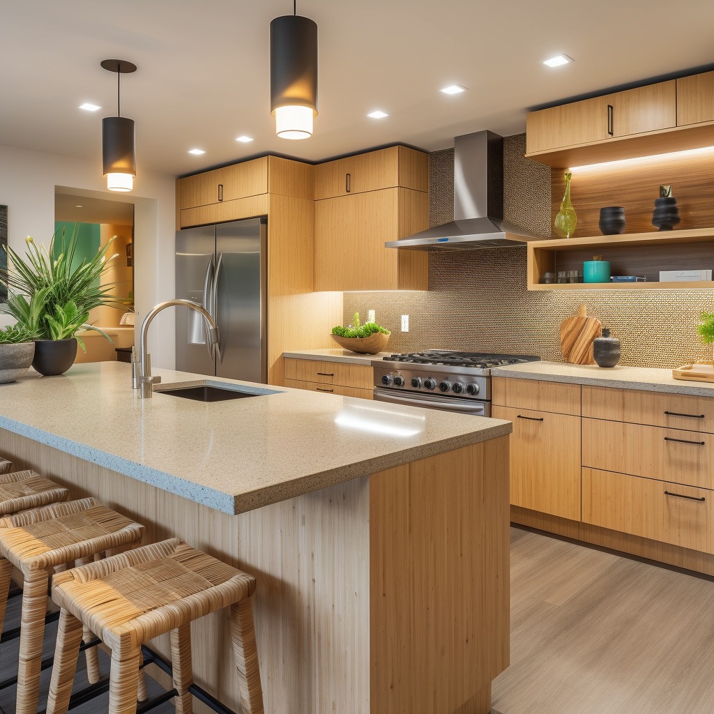 A bright, modern kitchen