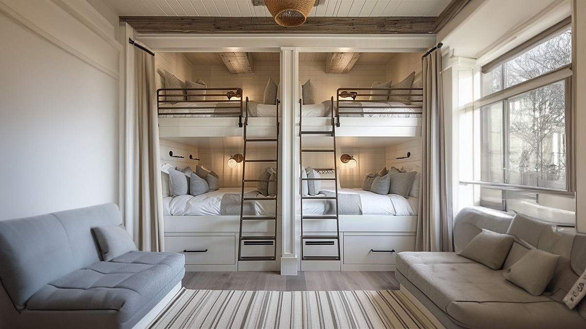 Captivating and Innovative Bunk Room Design