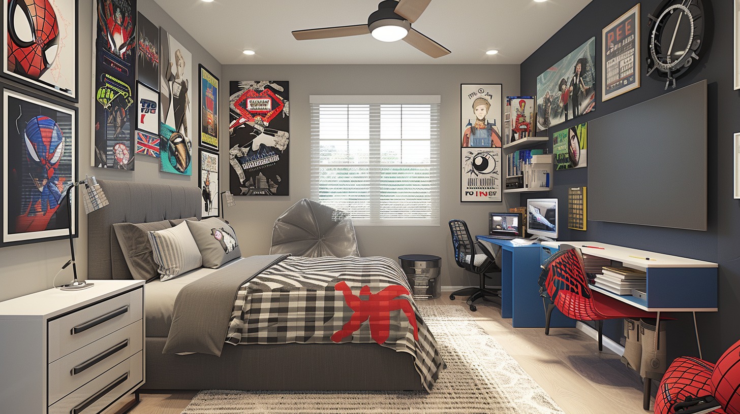 Modern Teen Boy Bedroom Overview